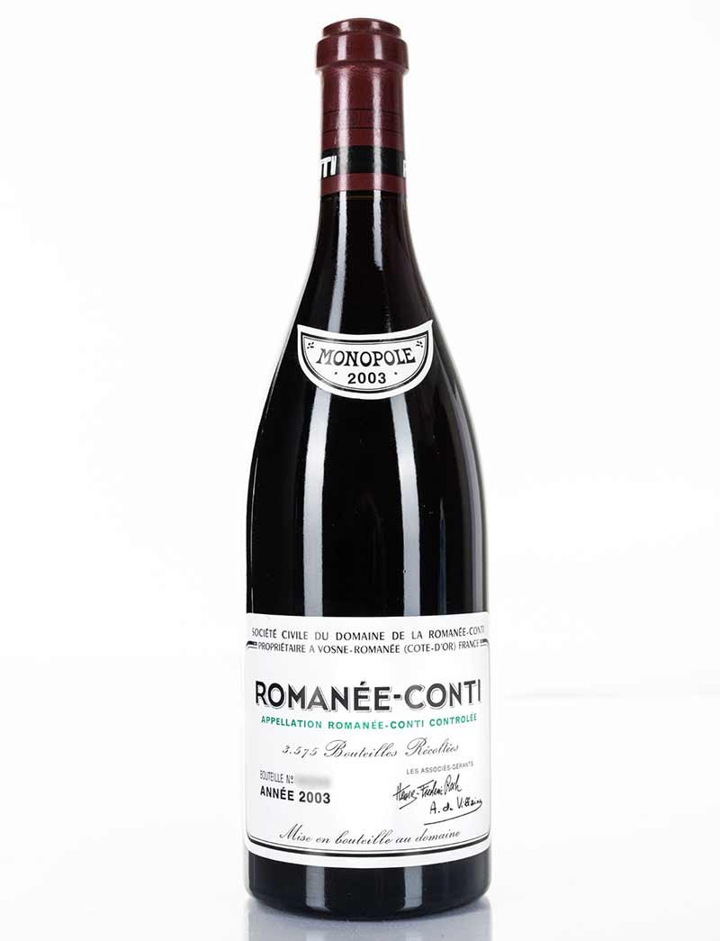 Lot 573: 1 bottle 2003 DRC Romanee Conti